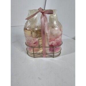 Body And Earth Elements Wire Caddy Set Cherry Blossom Hand Soap Lotion